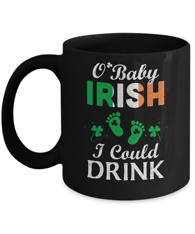 Irish I Could Drink Pregnancy Announcement St Patricks Mug Coffee Mug | Teecentury.com