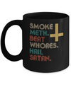 Smoke Meth Beat Whores Hail Satan Vintage Mug Coffee Mug | Teecentury.com