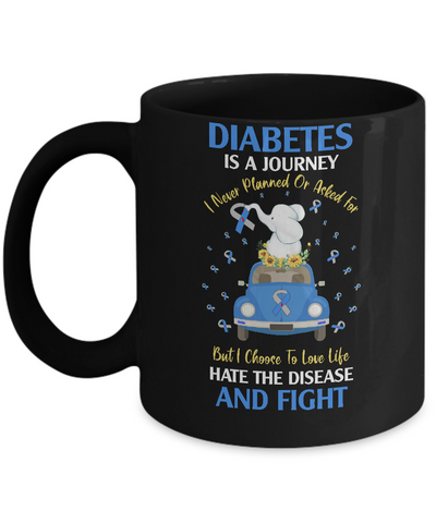 Diabetes Awareness Is A Journey Mug Coffee Mug | Teecentury.com