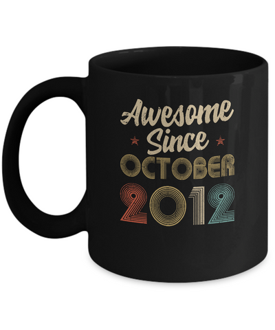 Awesome Since October 2012 Vintage 10th Birthday Gifts Mug Coffee Mug | Teecentury.com