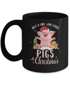 Just A Girl Who Loves Pigs And Christmas Mug Coffee Mug | Teecentury.com