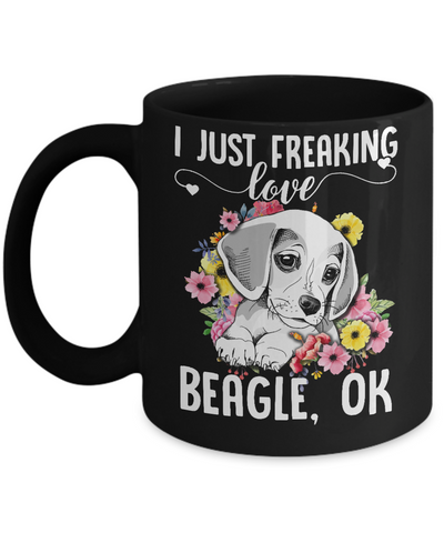 Dog I Just Freaking Love Beagle Mug Coffee Mug | Teecentury.com