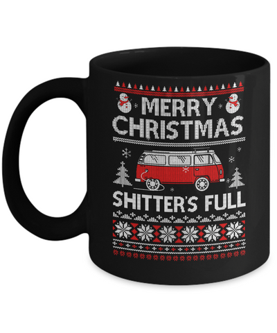 Merry Christmas Shitters Full Ugly Sweater Mug Coffee Mug | Teecentury.com