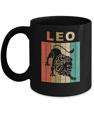 Vintage Leo Zodiac July August Birthday Gift Mug Coffee Mug | Teecentury.com