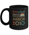 Awesome Since March 2010 Vintage 12th Birthday Gifts Mug Coffee Mug | Teecentury.com
