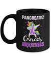 Inspirational Pancreatic Cancer Awareness Unicorn Support Mug Coffee Mug | Teecentury.com