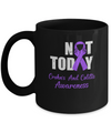 Support Crohn's Colitis Awareness Purple Ribbon Not Today Mug Coffee Mug | Teecentury.com