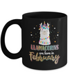 Llama Unicorn Llamacorns Born In February Birthday Gift Mug Coffee Mug | Teecentury.com