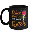 Wine Turns Me Into A Good Witch Halloween Mug Coffee Mug | Teecentury.com