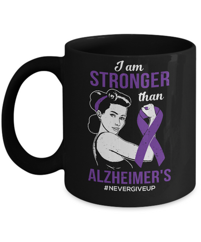 I Am Stronger Than Alzheimer's Awareness Support Mug Coffee Mug | Teecentury.com