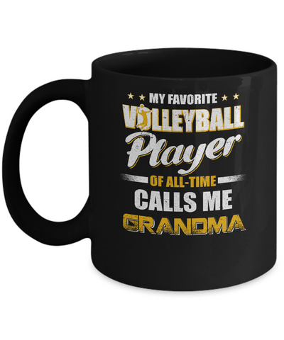 My Favorite Volleyball Player Calls Me Grandma Volleyball Mug Coffee Mug | Teecentury.com