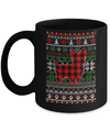 Yorkie Red Plaid Ugly Christmas Sweater Gifts Mug Coffee Mug | Teecentury.com