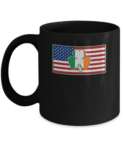 Shamrock Irish Ireland American USA Flag Gift Mug Coffee Mug | Teecentury.com