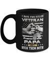 I Have Two Titles Veteran And Papa Mug Coffee Mug | Teecentury.com