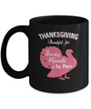 Thanksgiving Thankful For Family Friends Fat Pants Turkey Mug Coffee Mug | Teecentury.com