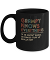 Grampy Know Everything Vintage Grampy Father's Day Gift Mug Coffee Mug | Teecentury.com