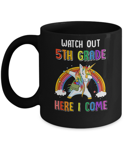 5th Grade Here I Come Unicorn Back To School Mug Coffee Mug | Teecentury.com
