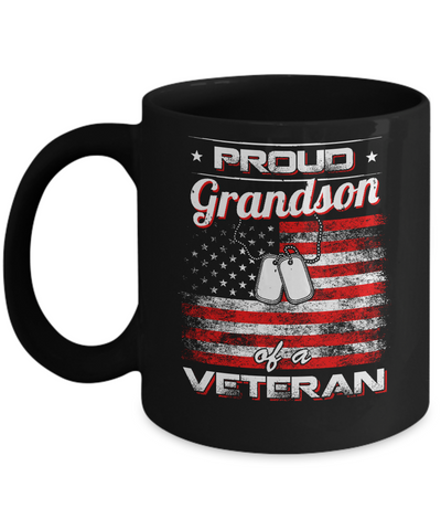 Proud Grandson Of A Veteran Mug Coffee Mug | Teecentury.com