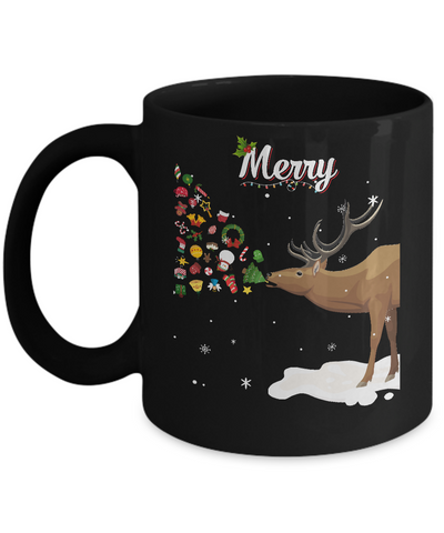 Couples Sick Reindeer Funny Ugly Merry Christmas Sweater Mug Coffee Mug | Teecentury.com