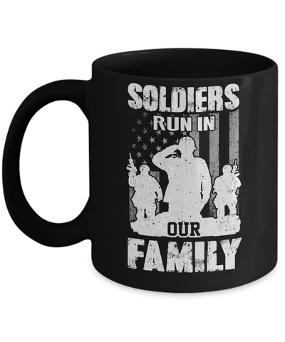 Soldiers Run In Our Family Veteran Dad Son Mug Coffee Mug | Teecentury.com