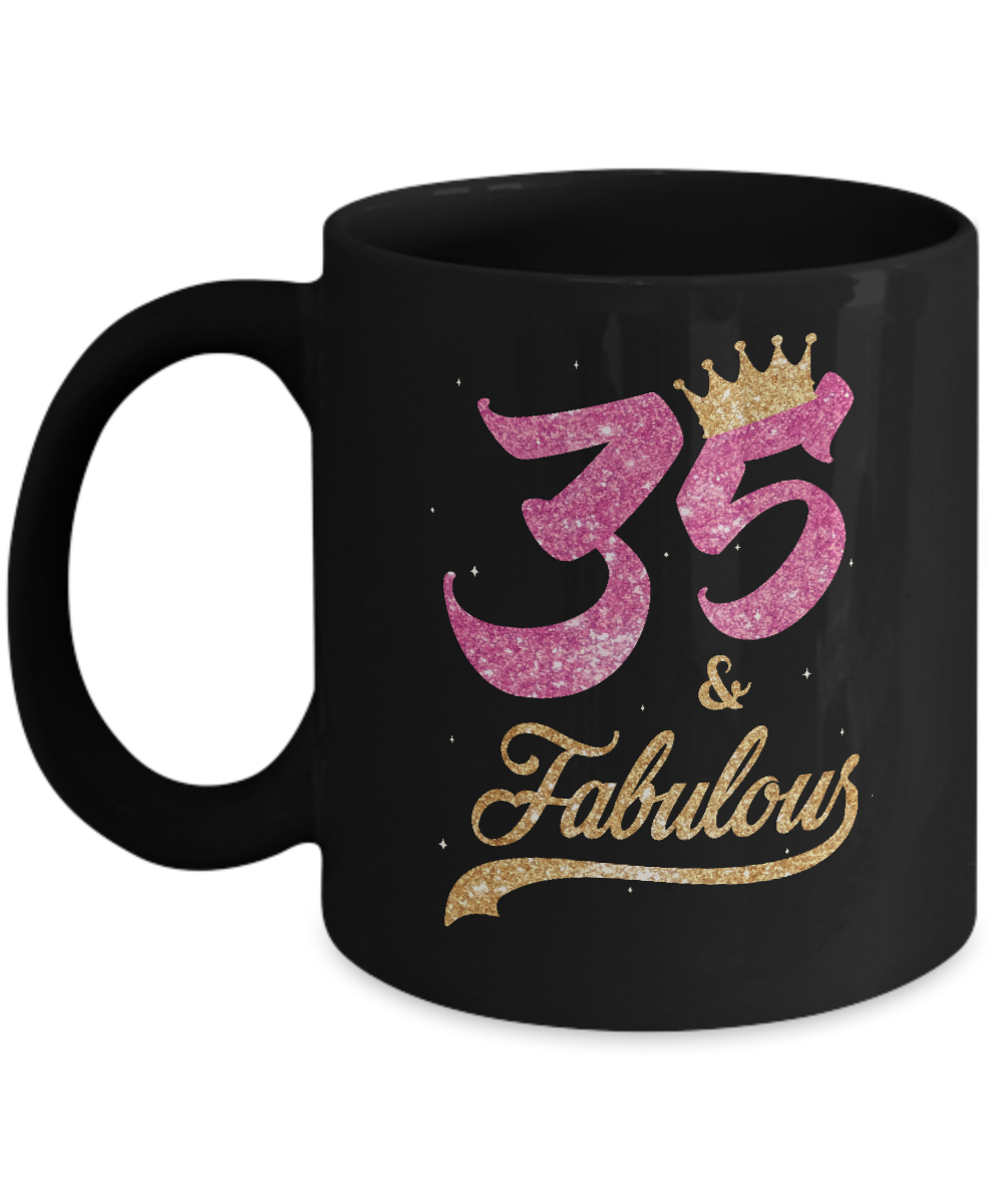 35 And Fabulous 1987 35th Birthday Gift Mug Coffee Mug | Teecentury.com