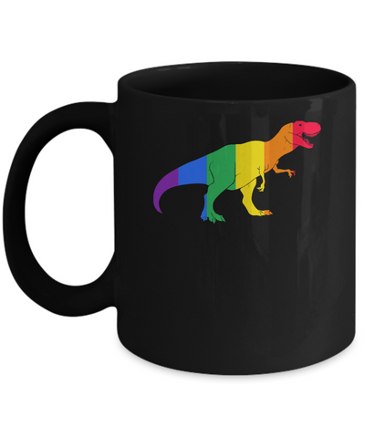 Pride LGBT Dinosaur T REX Gift Rainbow LGBT Gay Lesb Mug Coffee Mug | Teecentury.com