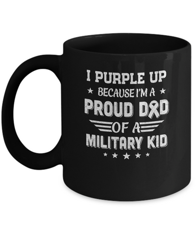 I Purple Up Proud Dad Of A Military Kid Child Mug Coffee Mug | Teecentury.com