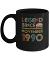 Legend Since November 1990 Vintage 32th Birthday Gifts Mug Coffee Mug | Teecentury.com
