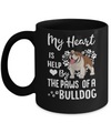 My Heart Is Held By The Paws Of A Bulldog Lover Mug Coffee Mug | Teecentury.com