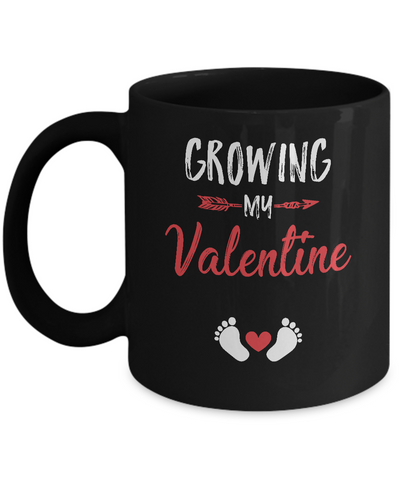 Growing My Valentine Mom Pregnancy Gifts Mug Coffee Mug | Teecentury.com