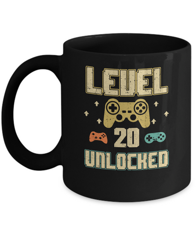 Level 20 Unlocked Video Gamer 20th Birthday Gift Mug Coffee Mug | Teecentury.com