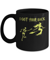 Funny Witch Skeleton Halloween I Got Your Back Mug Coffee Mug | Teecentury.com