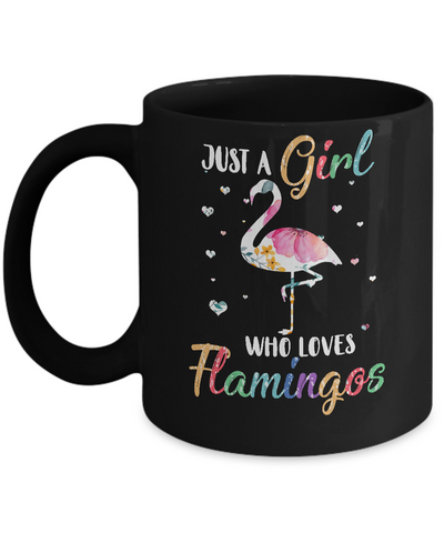 Just A Girl Who Loves Flamingos Cute Flamingo Lover Mug Coffee Mug | Teecentury.com