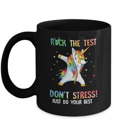 Rock The Test Funny School Unicorn Student Teacher Mug Coffee Mug | Teecentury.com