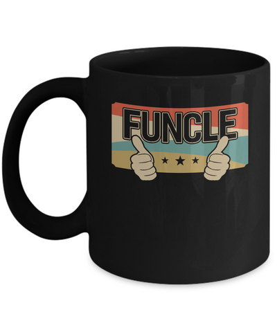 Vintage Retro Funcle Funny Uncle Only Cooler Mug Coffee Mug | Teecentury.com
