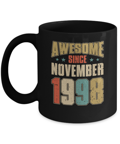 Vintage Retro Awesome Since November 1998 24th Birthday Mug Coffee Mug | Teecentury.com