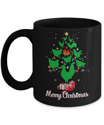 Funny Chicken Merry Christmas Tree Ugly Sweater Mug Coffee Mug | Teecentury.com