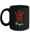 Red Papa Bear Buffalo Plaid Family Christmas Pajamas Mug Coffee Mug | Teecentury.com