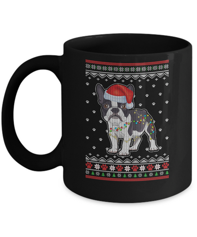 Bulldog Christmas Ugly Sweater Lights Dog Xmas Gift Mug Coffee Mug | Teecentury.com