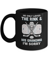 He Only Loves The Rink And His Grandma Funny Grandma Hockey Mug Coffee Mug | Teecentury.com