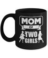 Mom Of Two Girls Mug Coffee Mug | Teecentury.com