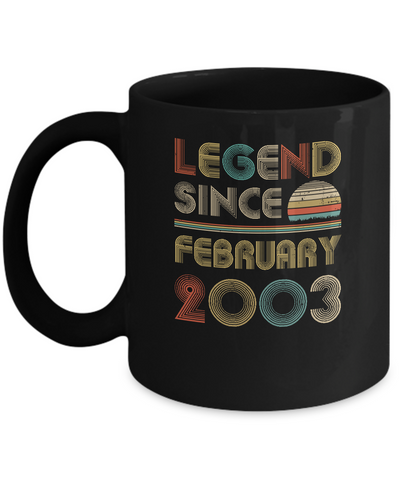 Legend Since February 2003 Vintage 19th Birthday Gifts Mug Coffee Mug | Teecentury.com