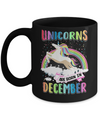 Unicorns Are Born In December Colorful Fun Birthday Mug Coffee Mug | Teecentury.com