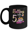 5 Years Old Birthday Girls Roller Skates 80's 5th Birthday Mug Coffee Mug | Teecentury.com