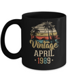 Retro Classic Vintage April 1989 33th Birthday Gift Mug Coffee Mug | Teecentury.com