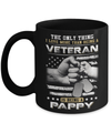 I Love More Than Being A Veteran Is Being A Pappy Mug Coffee Mug | Teecentury.com