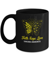 Faith Hope Love Yellow Butterfly Sarcoma Awareness Mug Coffee Mug | Teecentury.com