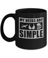 My Needs Are Simple Airplane Boobs Beer Mug Coffee Mug | Teecentury.com