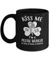 Kiss Me Im A Postal Worker Irish Drunk St Patricks Day Mug Coffee Mug | Teecentury.com