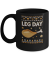 Leg Day Ugly Christmas Sweater Funny Thanksgiving Mug Coffee Mug | Teecentury.com